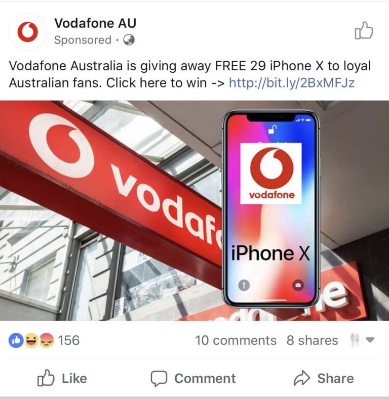 Free 29 iPhone X scam