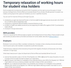 Work condition relaxed for international students working aged care, disability, health, and agriculture - NepaliPage