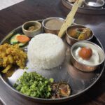 Nepali Thali Nepali dish rice and vegs for lunch